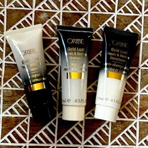 Oribe gold lust trial set shampoo, conditioner and mask